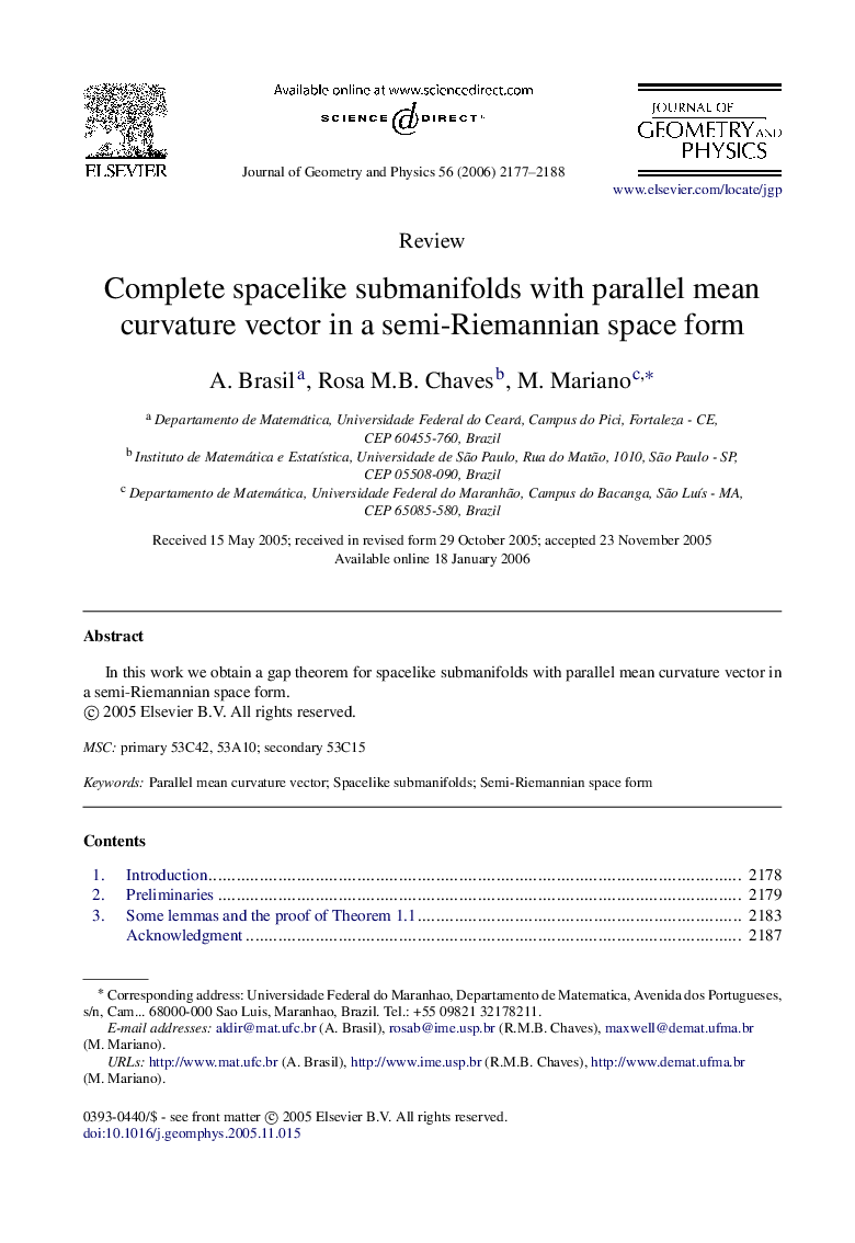 Complete spacelike submanifolds with parallel mean curvature vector in a semi-Riemannian space form