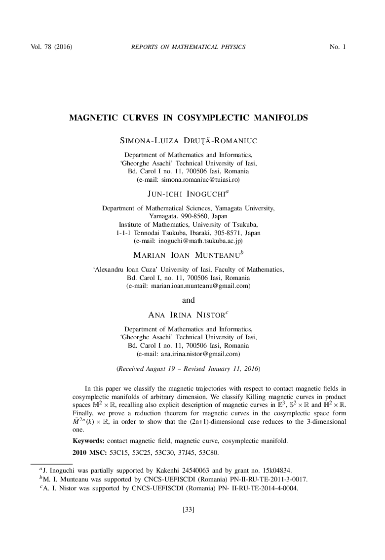 Magnetic Curves in Cosymplectic Manifolds