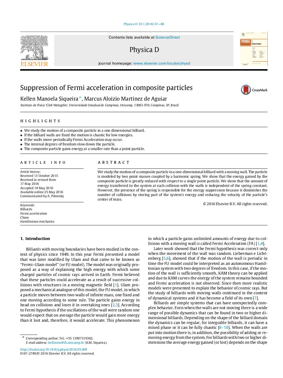 Suppression of Fermi acceleration in composite particles