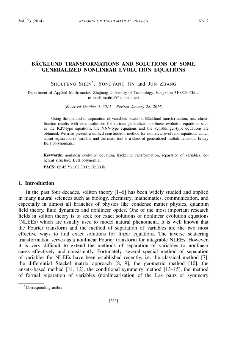 Bäcklund Transformations and Solutions of Some Generalized Nonlinear Evolution Equations
