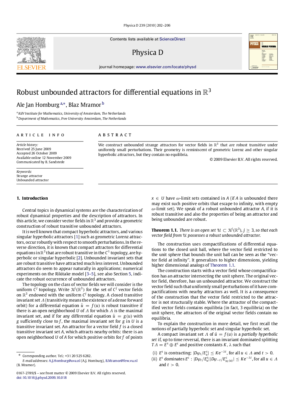 Robust unbounded attractors for differential equations in R3R3