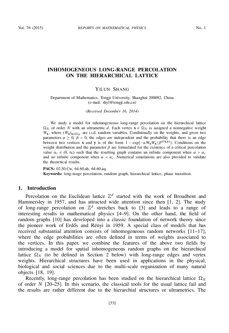 Inhomogeneous Long-Range Percolation on the Hierarchical Lattice