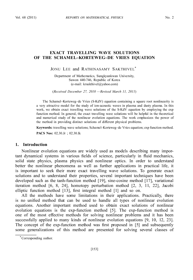 Exact Travelling Wave Solutions of the Schamel–Korteweg–de Vries Equation