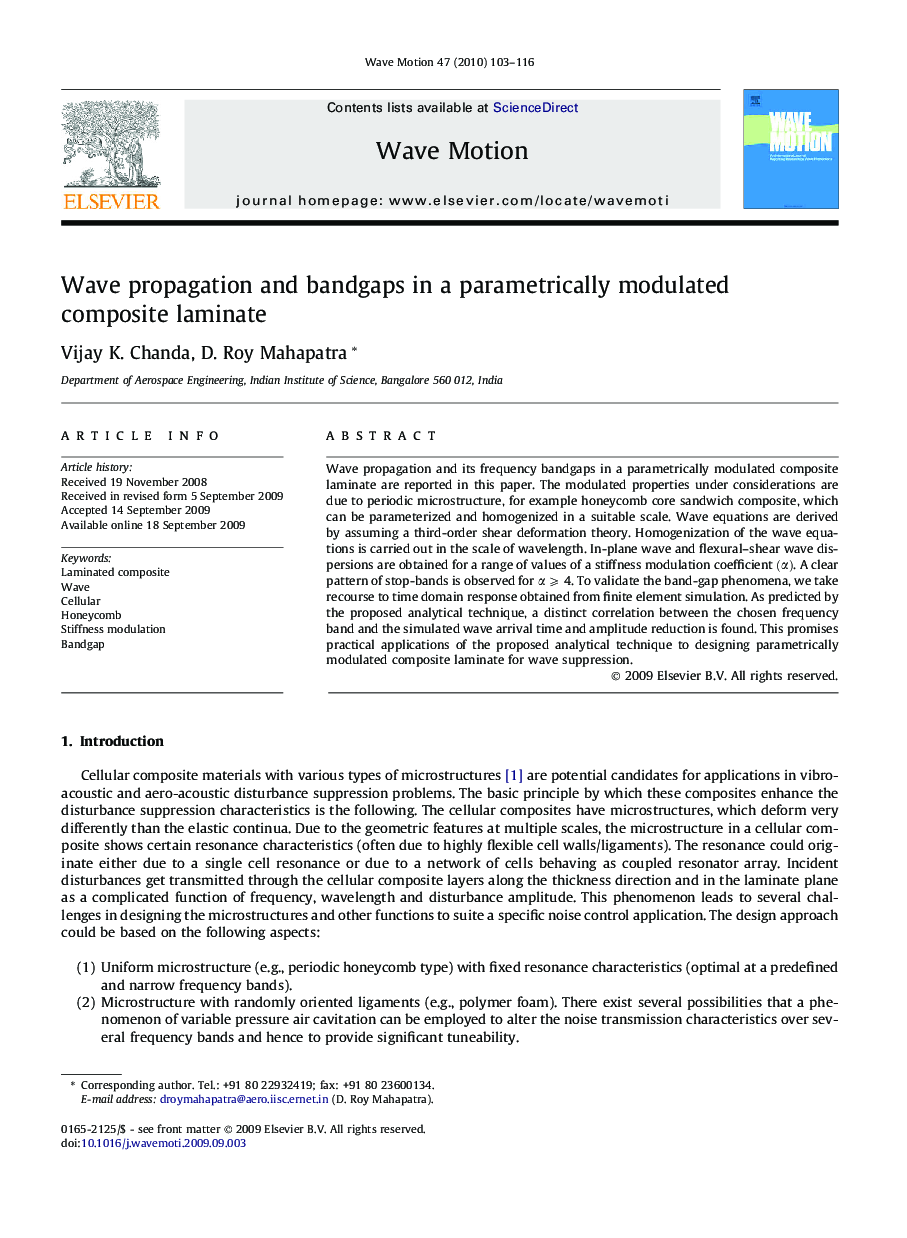 Wave propagation and bandgaps in a parametrically modulated composite laminate