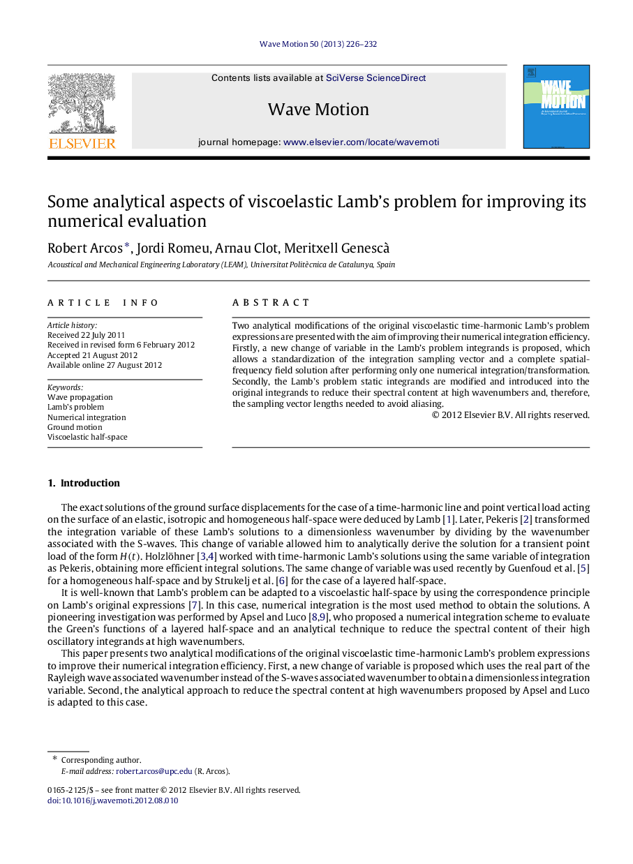 Some analytical aspects of viscoelastic Lamb’s problem for improving its numerical evaluation