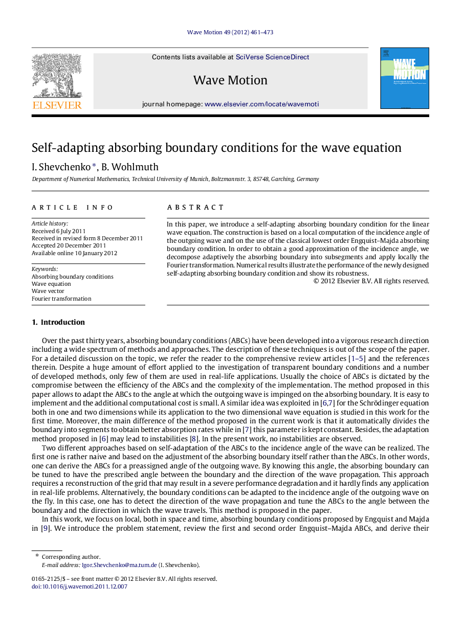 Self-adapting absorbing boundary conditions for the wave equation