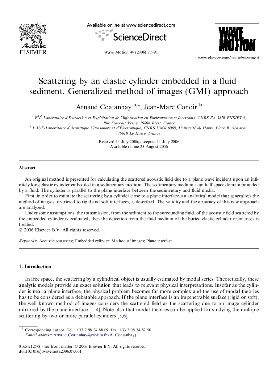 Scattering by an elastic cylinder embedded in a fluid sediment. Generalized method of images (GMI) approach