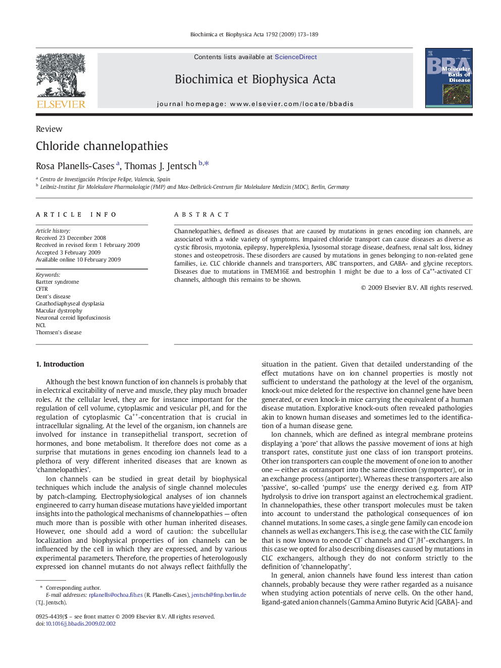 Chloride channelopathies