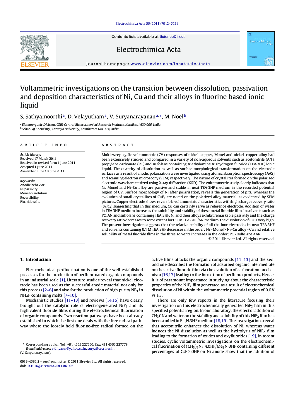 Voltammetric investigations on the transition between dissolution, passivation and deposition characteristics of Ni, Cu and their alloys in fluorine based ionic liquid