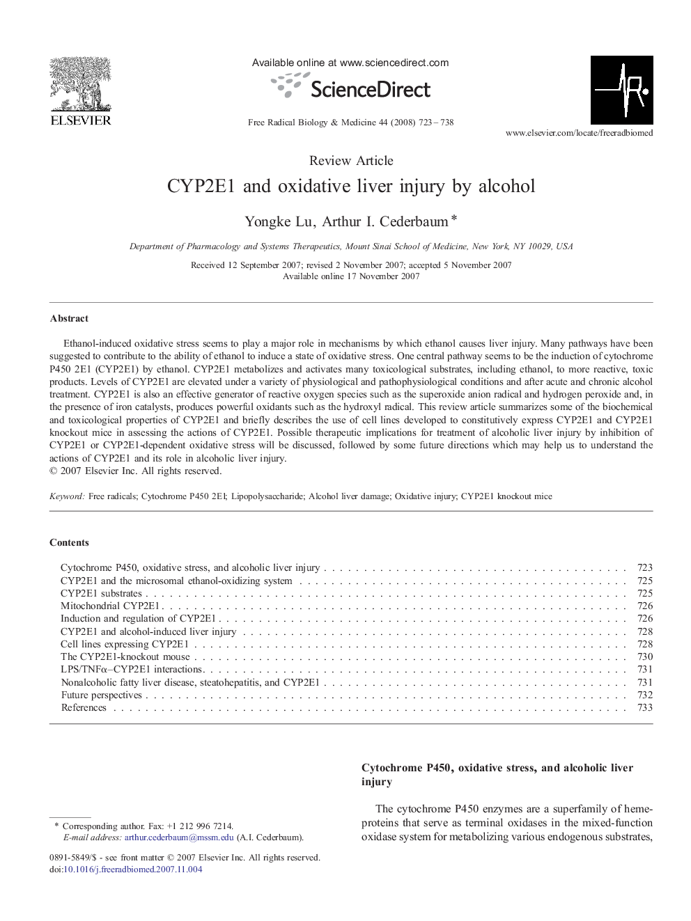 CYP2E1 and oxidative liver injury by alcohol