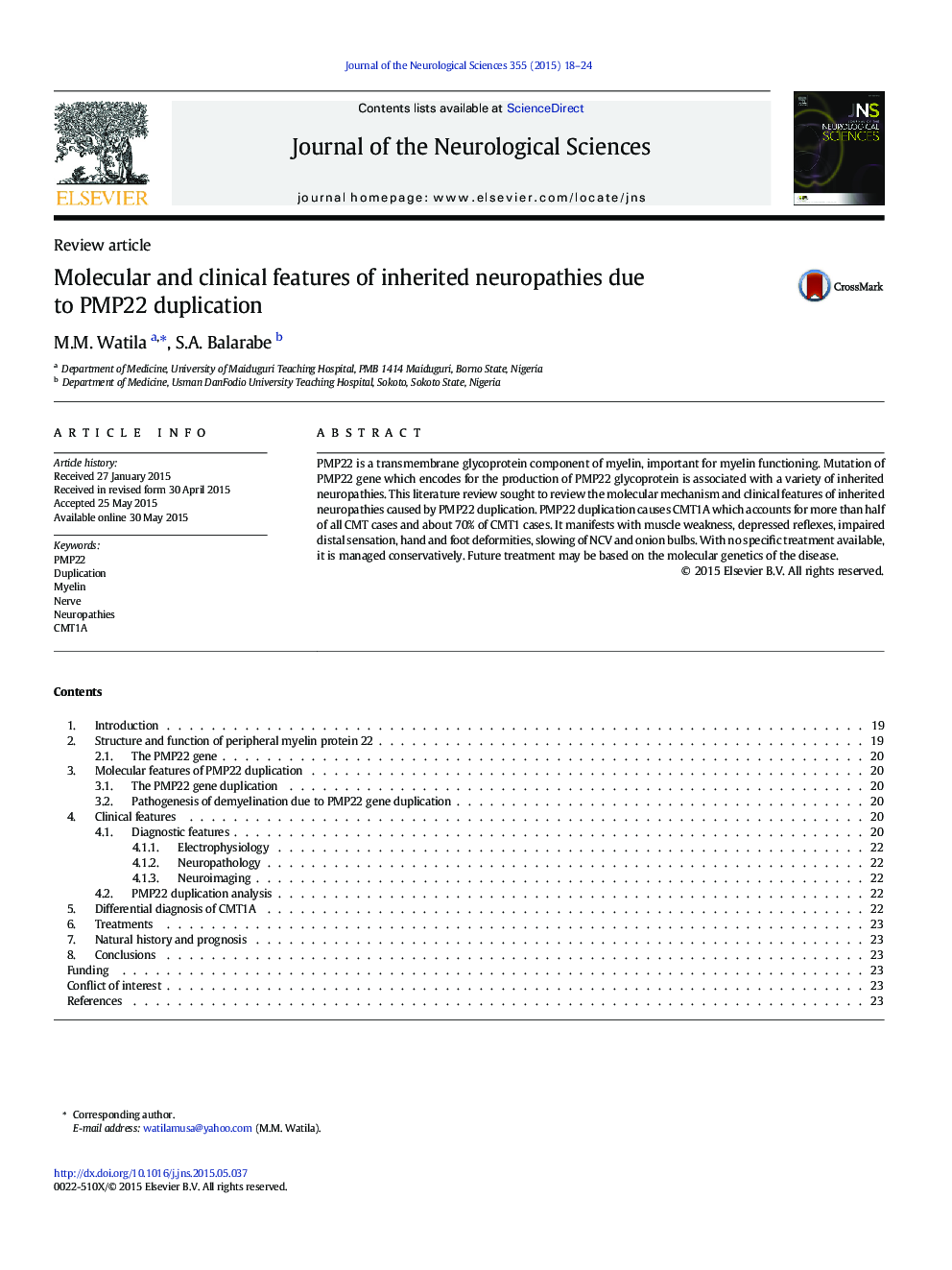 Molecular and clinical features of inherited neuropathies due to PMP22 duplication