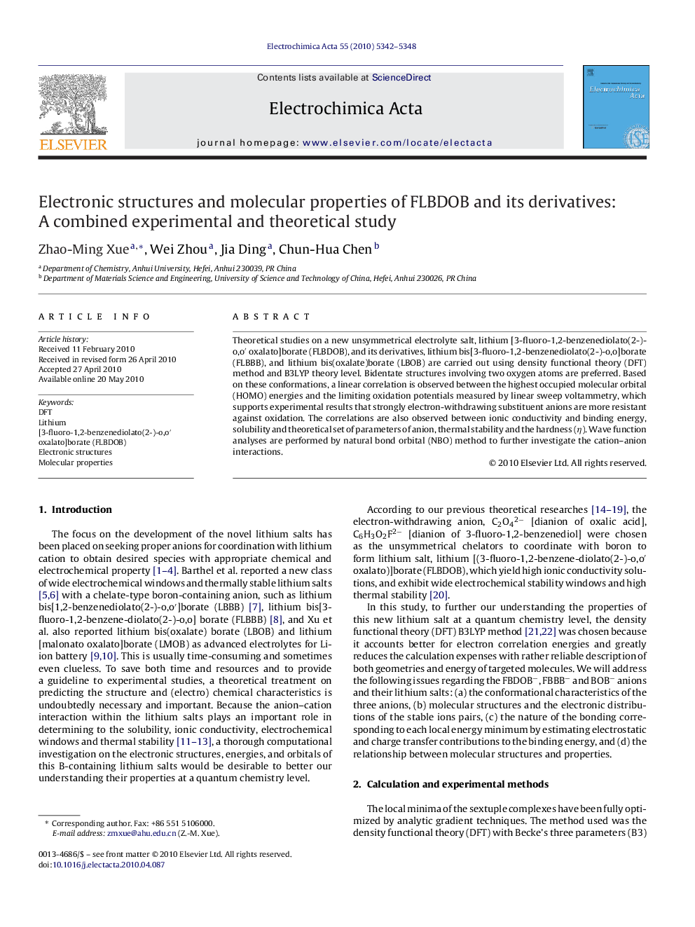 Electronic structures and molecular properties of FLBDOB and its derivatives: A combined experimental and theoretical study