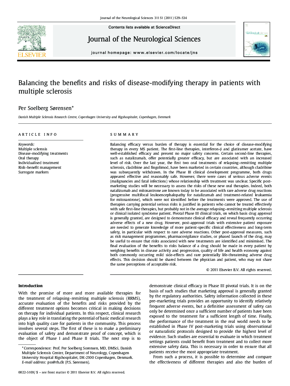 Balancing the benefits and risks of disease-modifying therapy in patients with multiple sclerosis