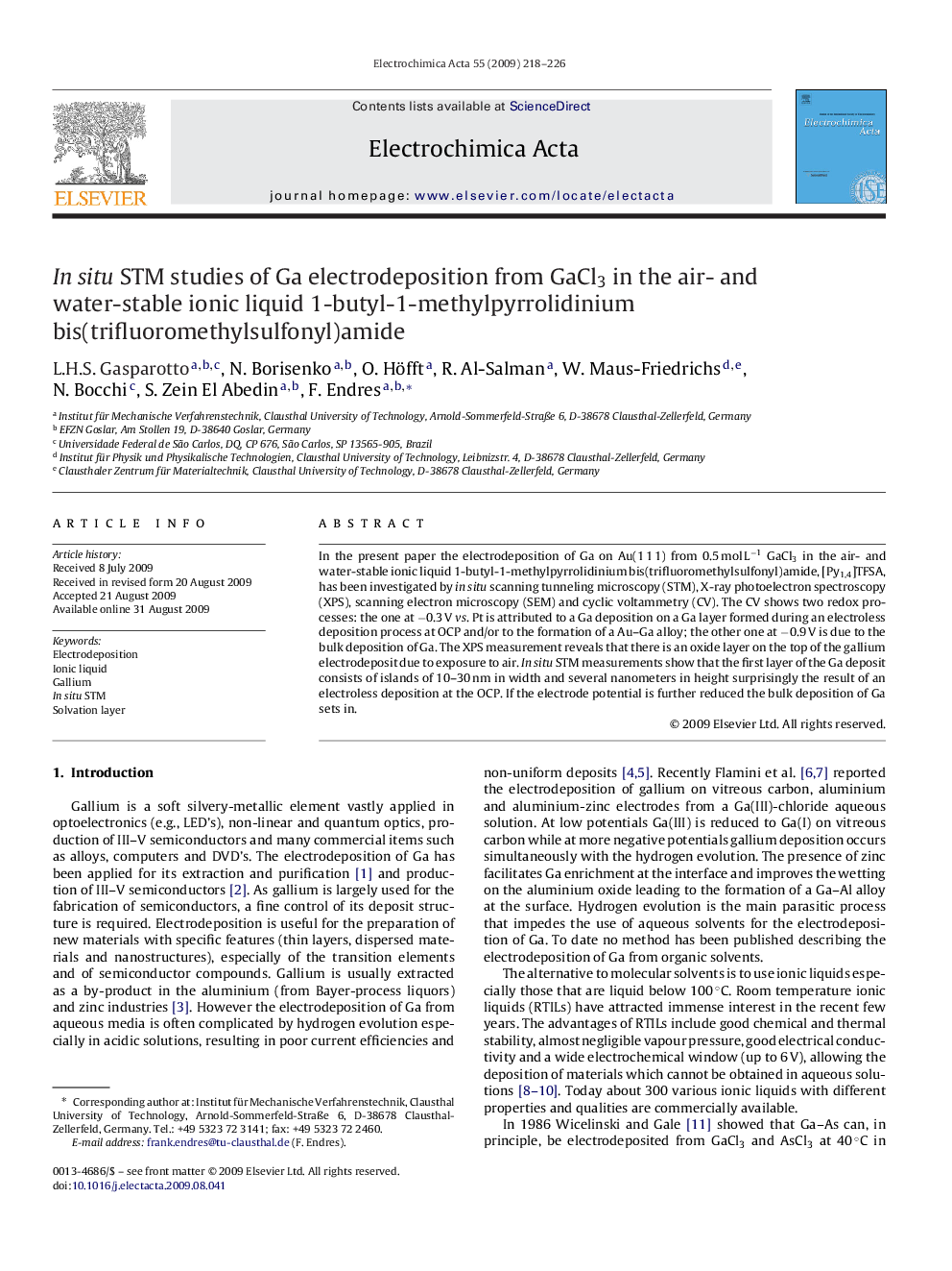 In situ STM studies of Ga electrodeposition from GaCl3 in the air- and water-stable ionic liquid 1-butyl-1-methylpyrrolidinium bis(trifluoromethylsulfonyl)amide