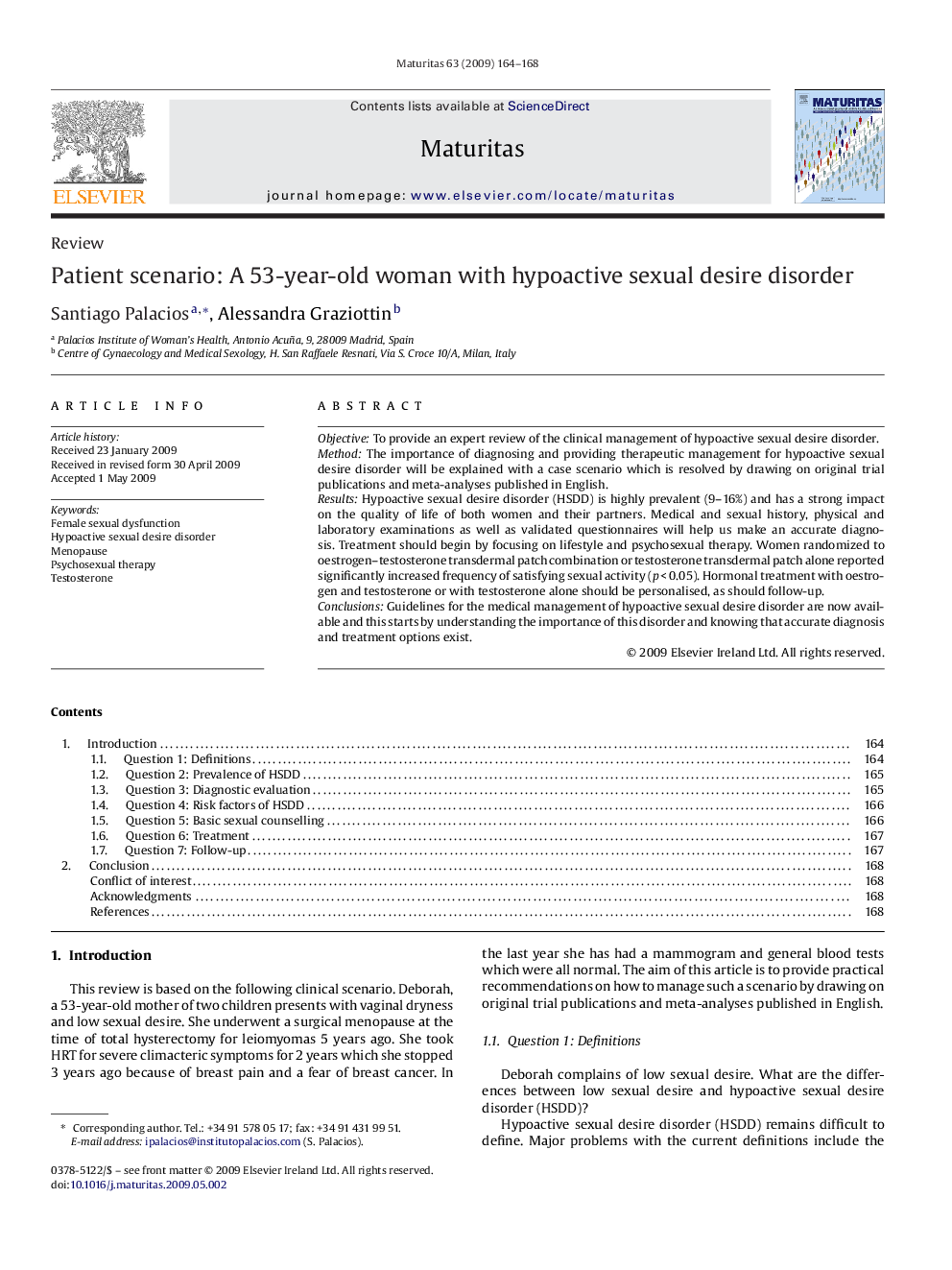 Patient scenario: A 53-year-old woman with hypoactive sexual desire disorder