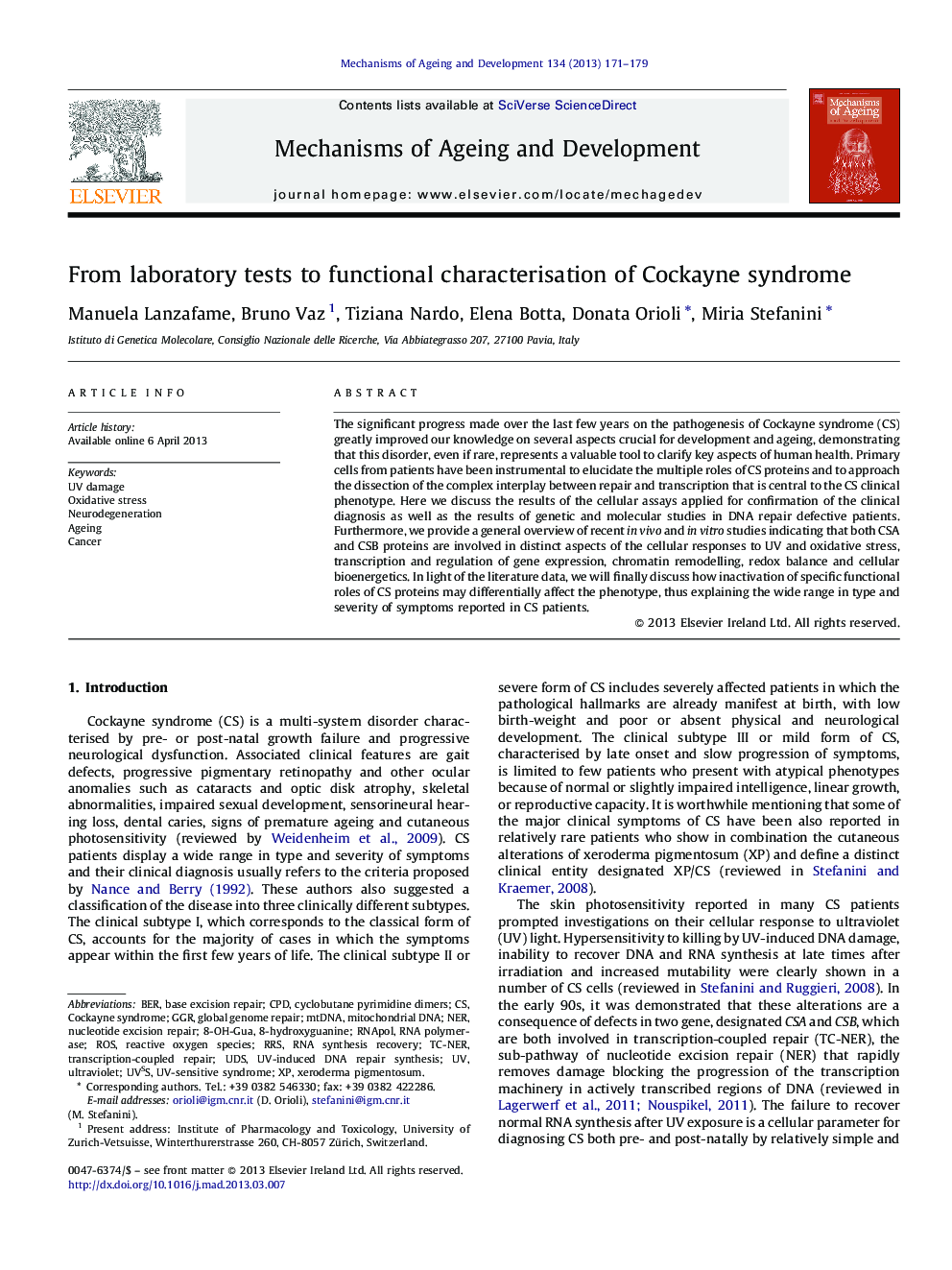 From laboratory tests to functional characterisation of Cockayne syndrome