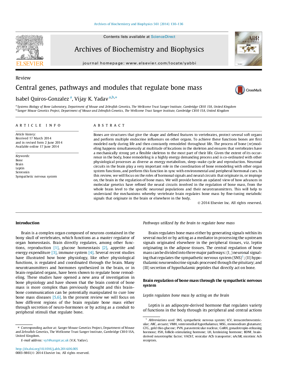 Central genes, pathways and modules that regulate bone mass