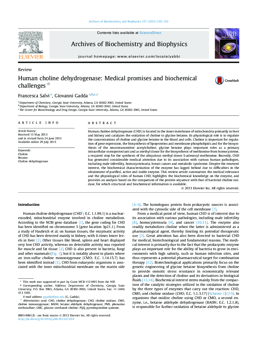 Human choline dehydrogenase: Medical promises and biochemical challenges