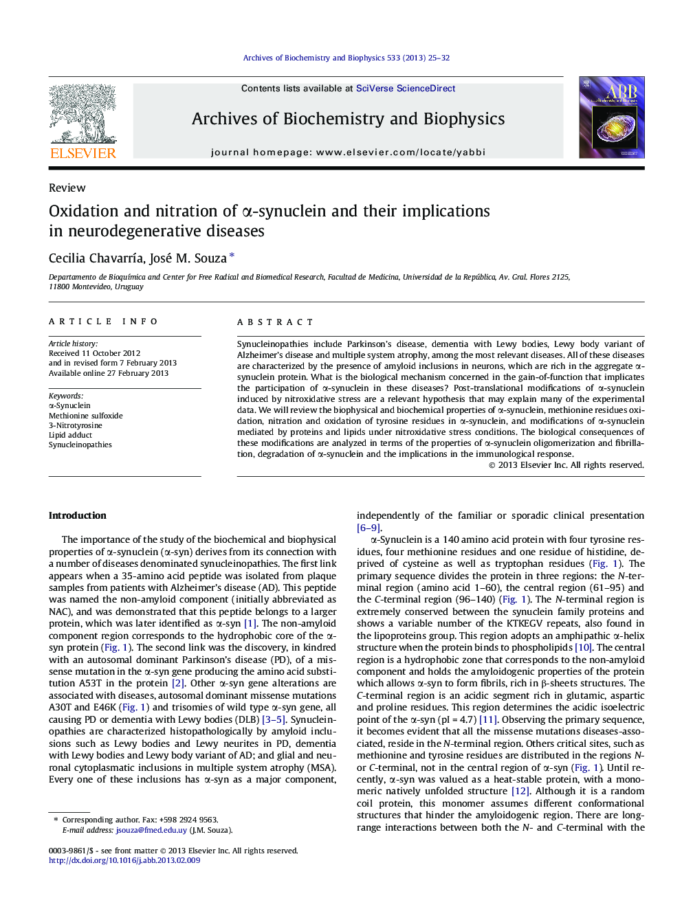 Oxidation and nitration of α-synuclein and their implications in neurodegenerative diseases