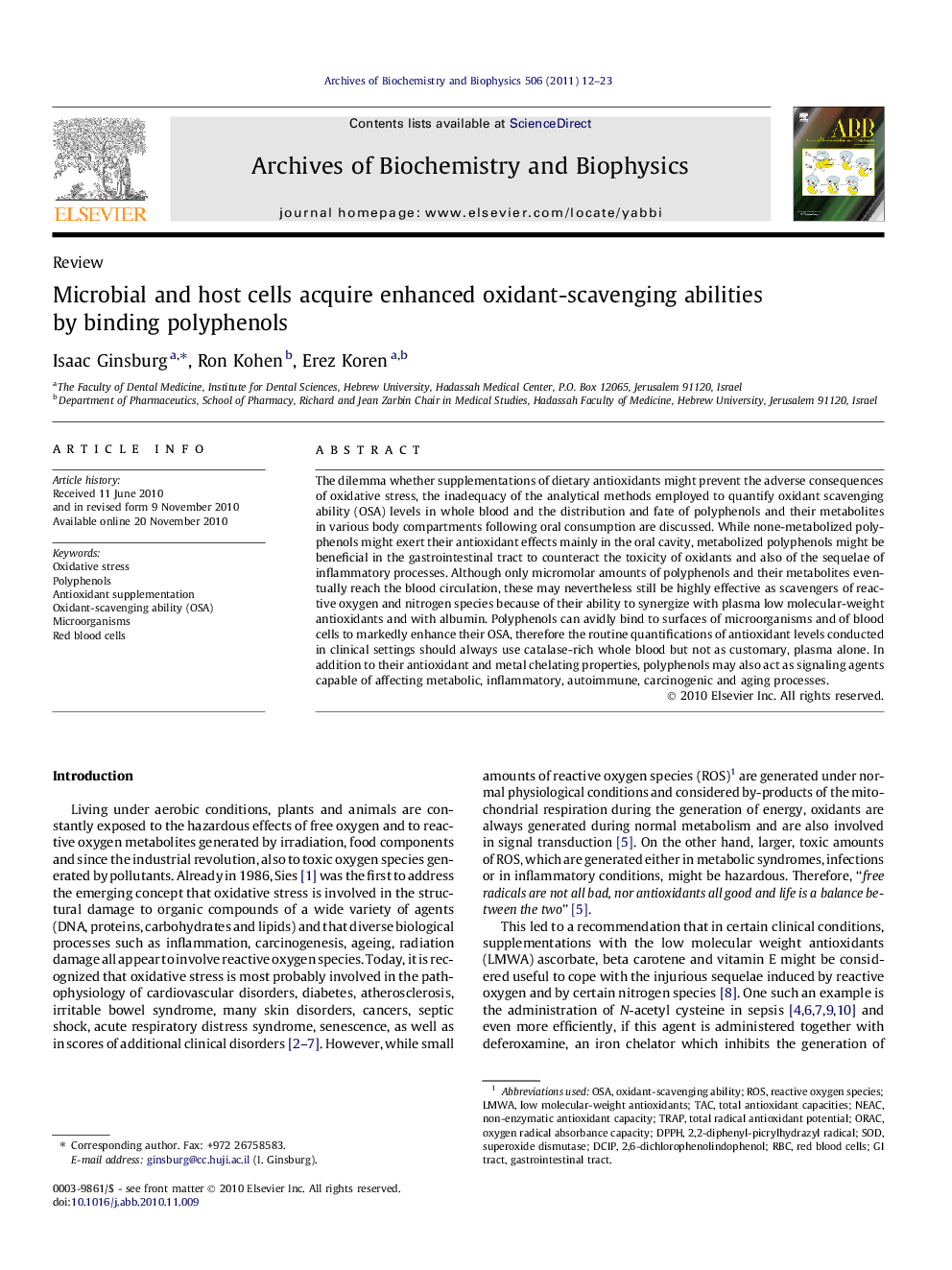 Microbial and host cells acquire enhanced oxidant-scavenging abilities by binding polyphenols