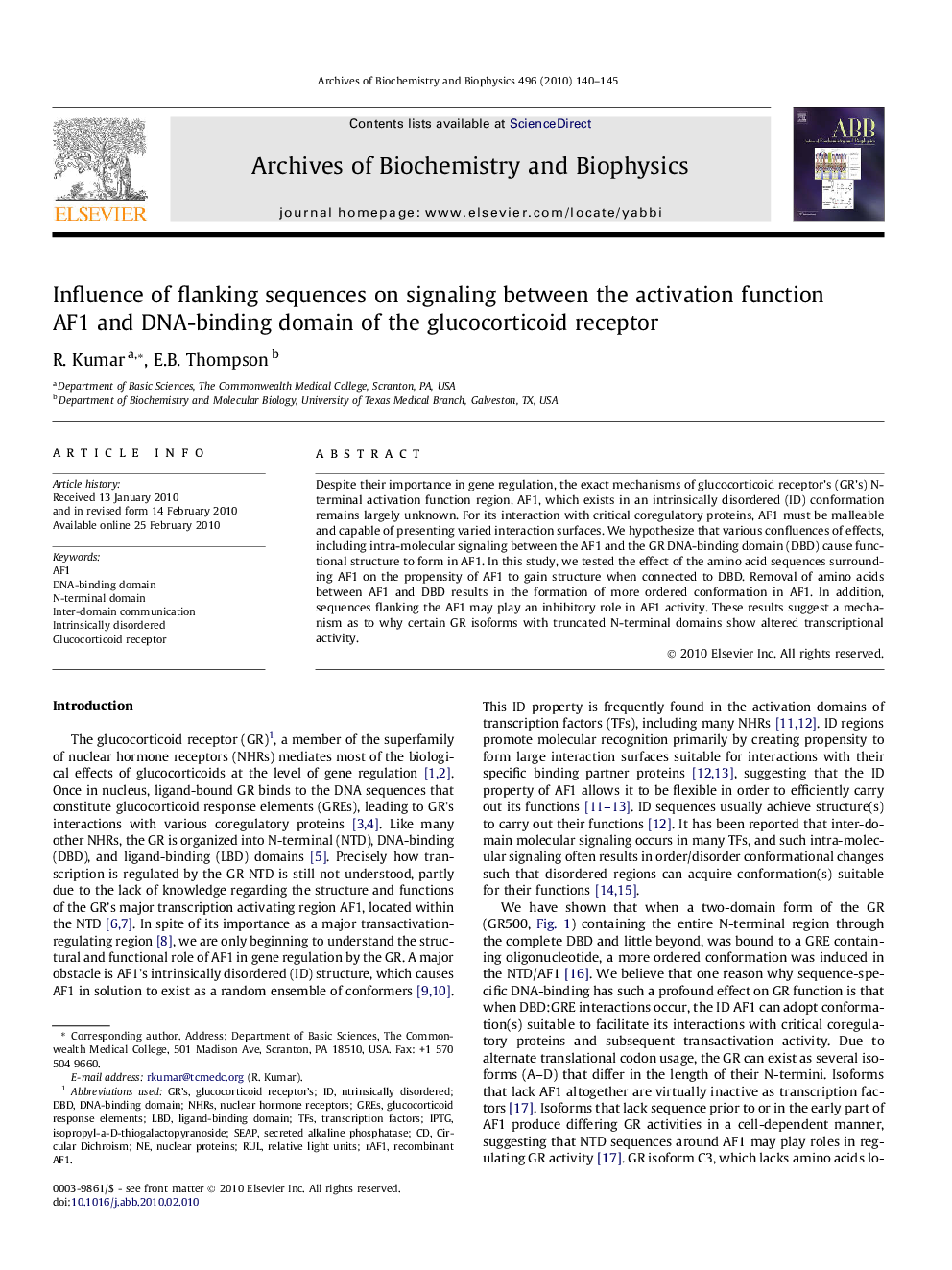 Influence of flanking sequences on signaling between the activation function AF1 and DNA-binding domain of the glucocorticoid receptor