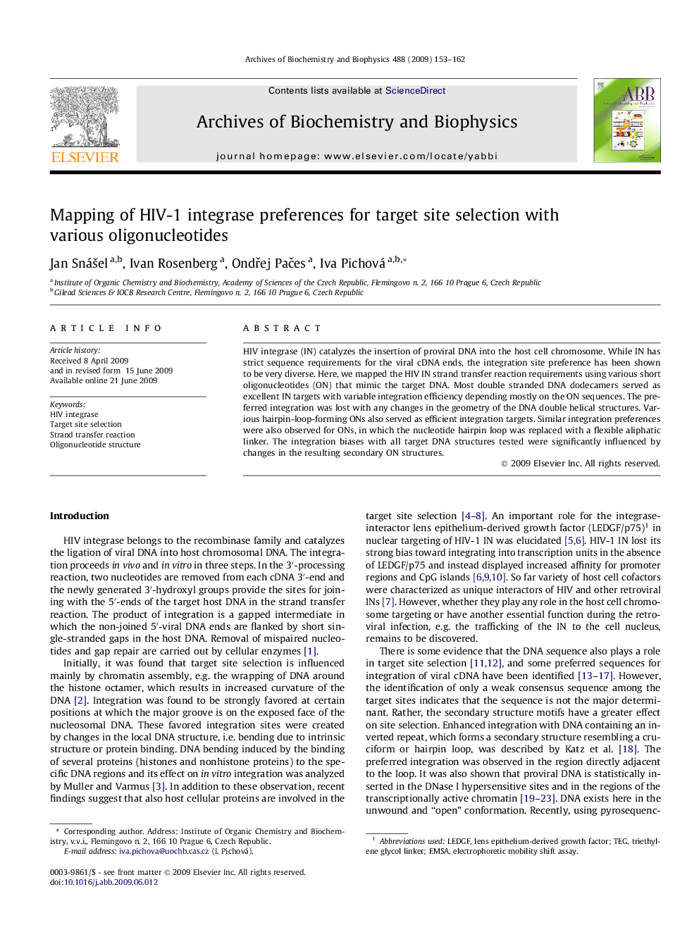 Mapping of HIV-1 integrase preferences for target site selection with various oligonucleotides