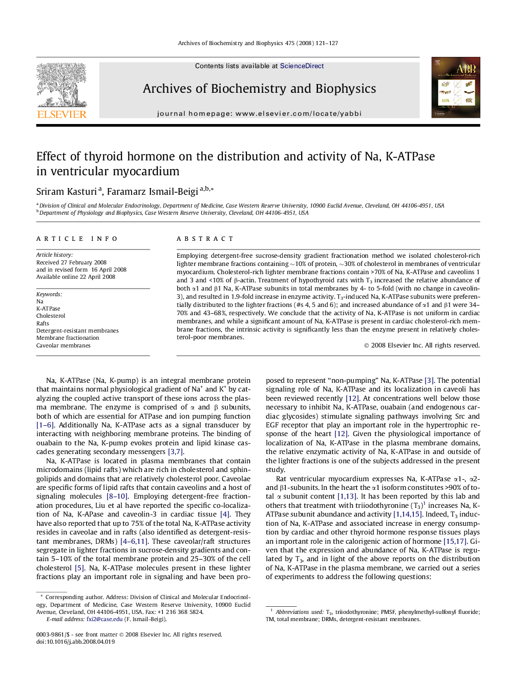 Effect of thyroid hormone on the distribution and activity of Na, K-ATPase in ventricular myocardium