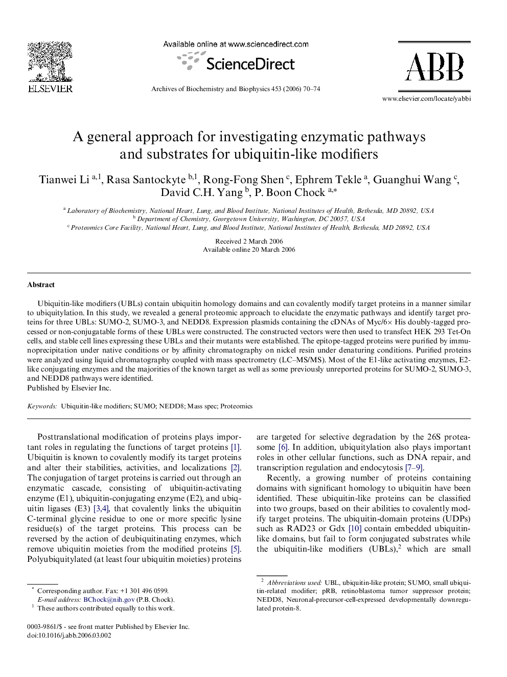 A general approach for investigating enzymatic pathways and substrates for ubiquitin-like modifiers