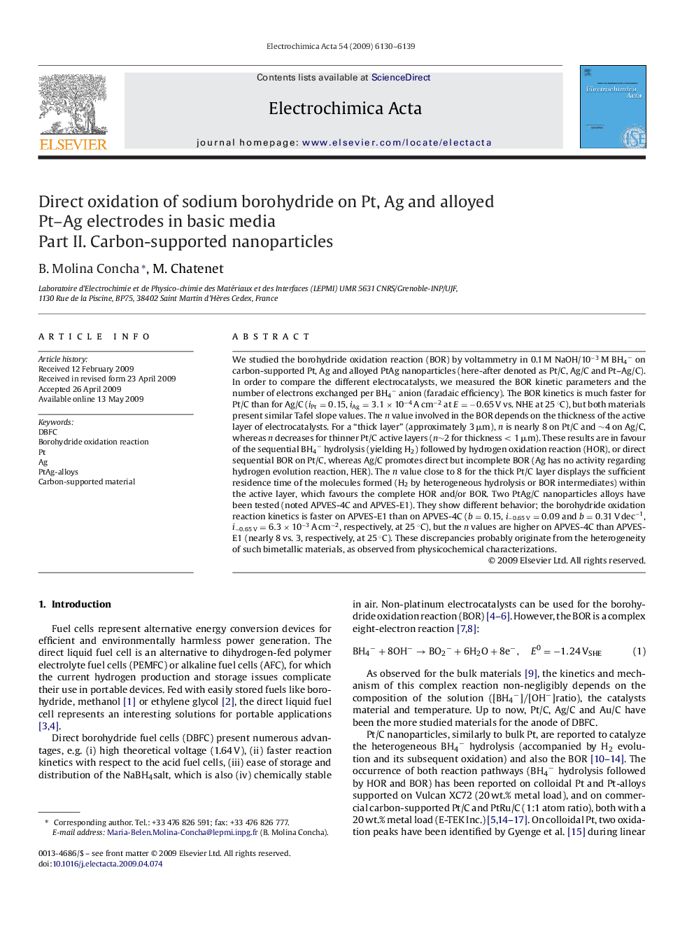 Direct oxidation of sodium borohydride on Pt, Ag and alloyed Pt–Ag electrodes in basic media: Part II. Carbon-supported nanoparticles