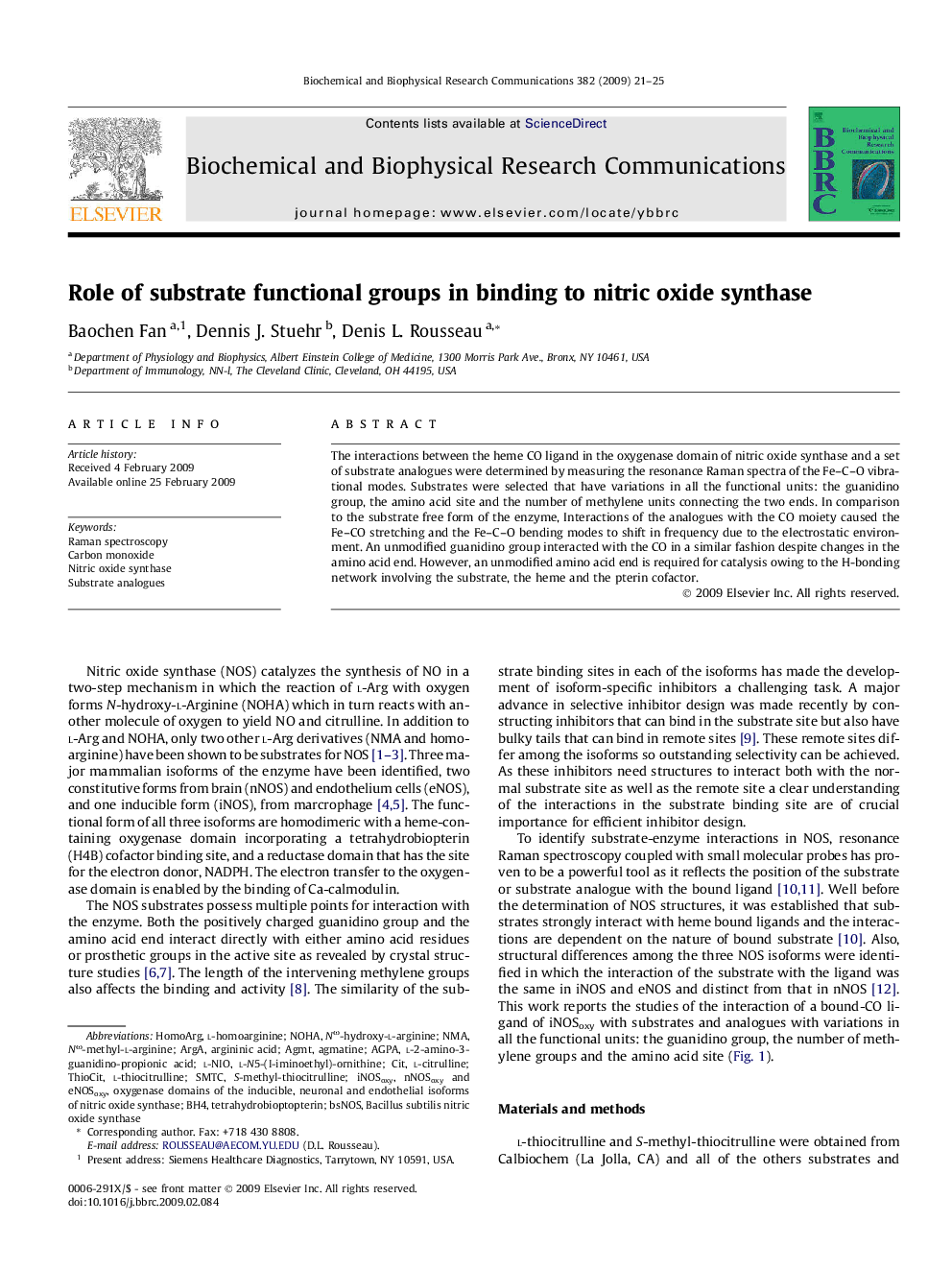 Role of substrate functional groups in binding to nitric oxide synthase