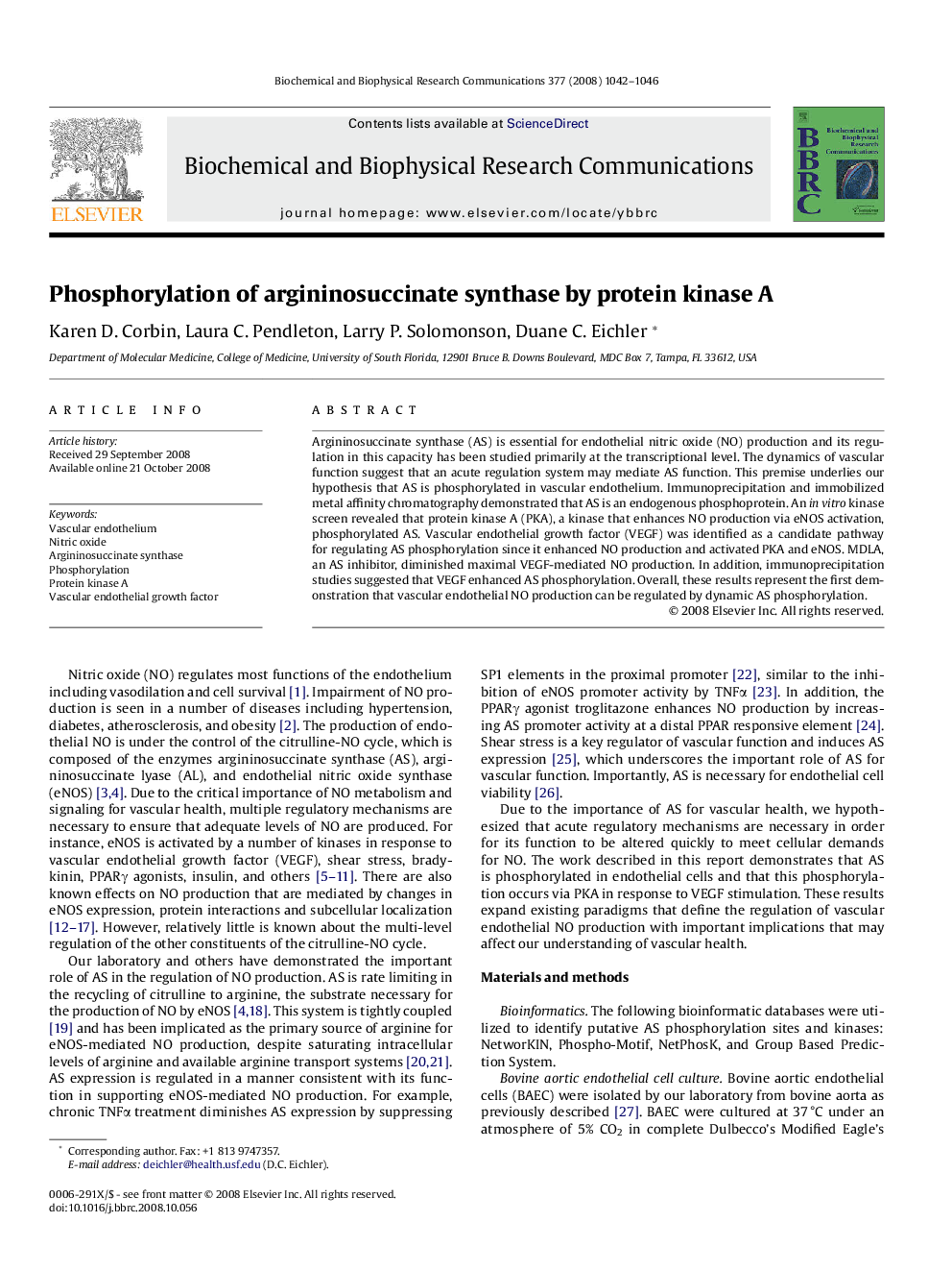 Phosphorylation of argininosuccinate synthase by protein kinase A