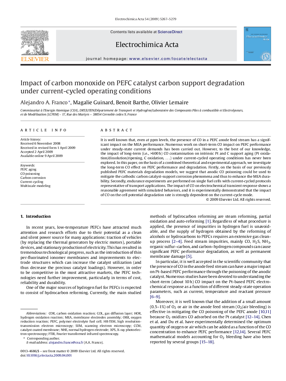 Impact of carbon monoxide on PEFC catalyst carbon support degradation under current-cycled operating conditions