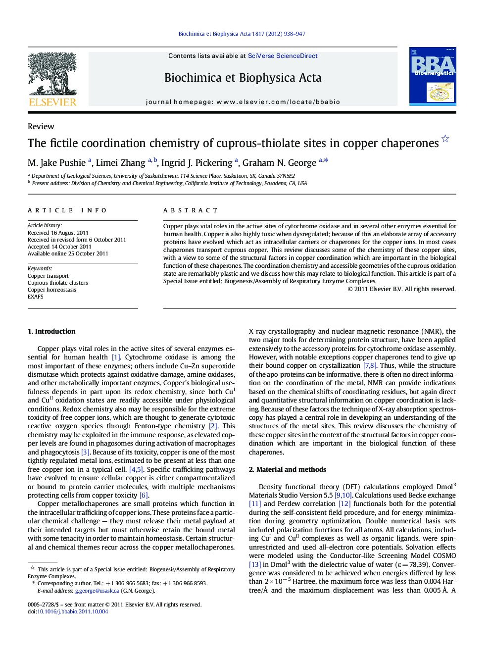 The fictile coordination chemistry of cuprous-thiolate sites in copper chaperones 