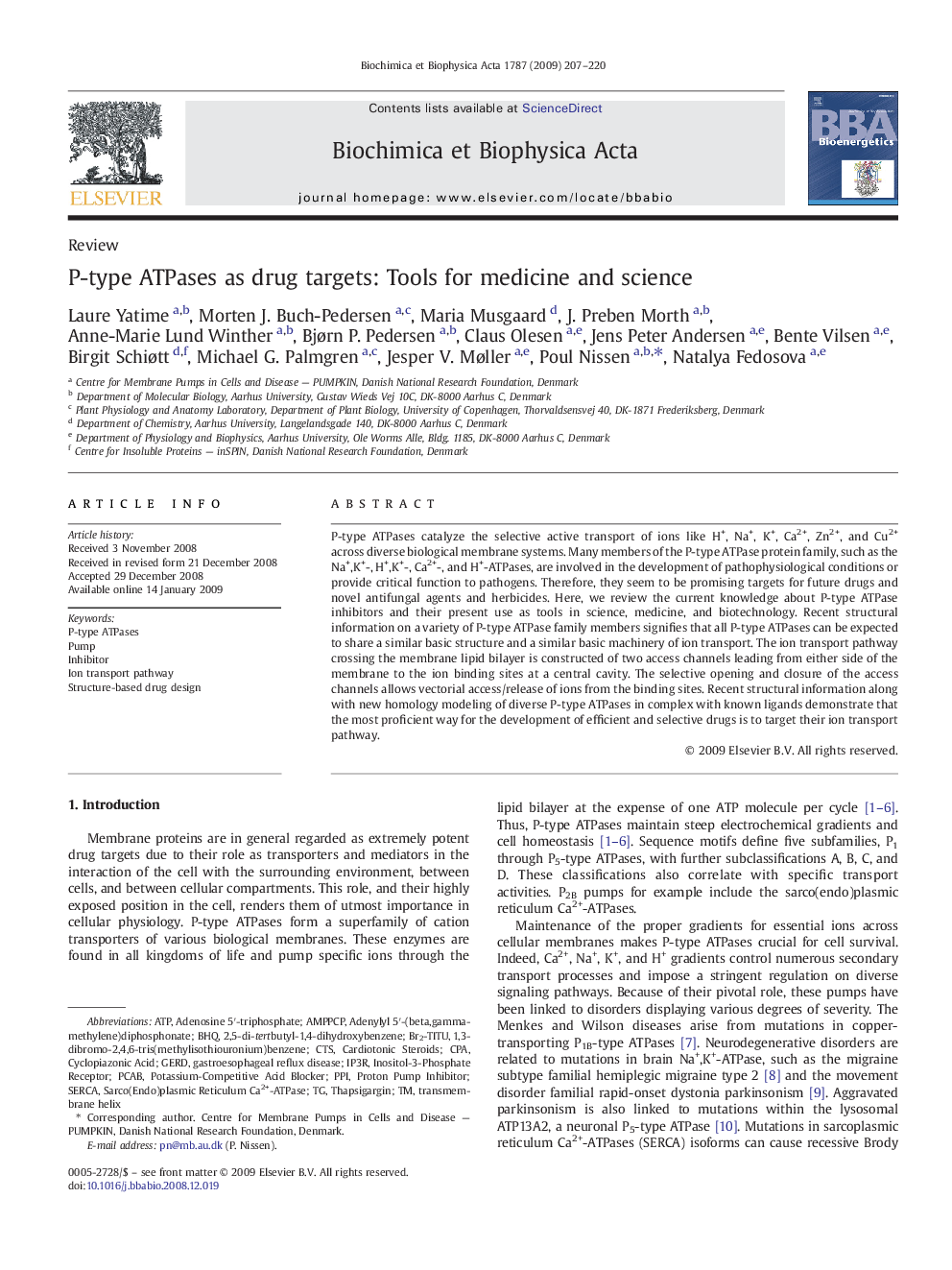 P-type ATPases as drug targets: Tools for medicine and science