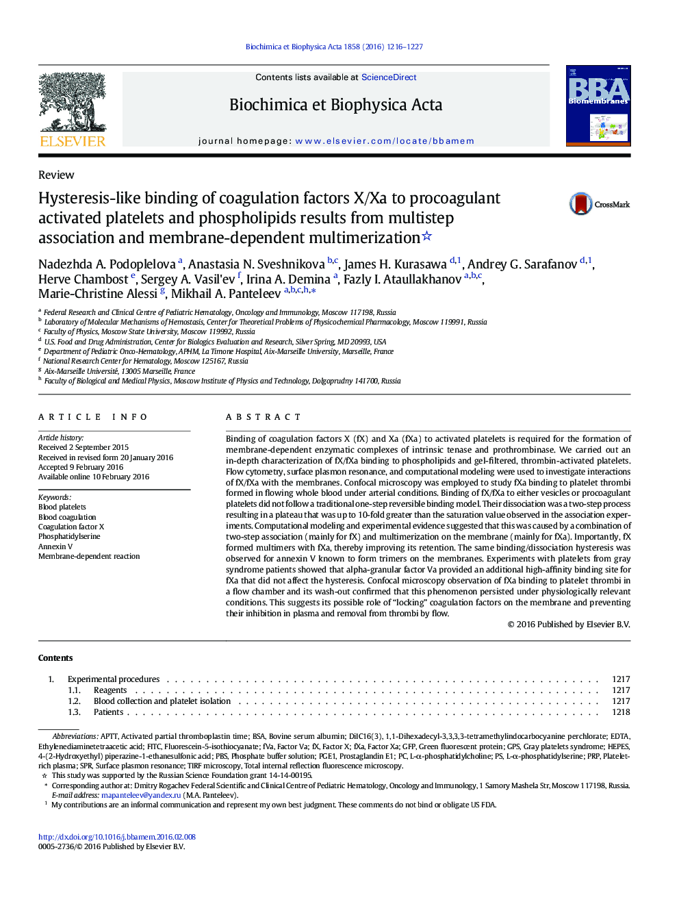 Hysteresis-like binding of coagulation factors X/Xa to procoagulant activated platelets and phospholipids results from multistep association and membrane-dependent multimerization 