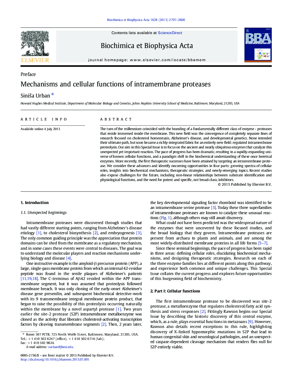 Mechanisms and cellular functions of intramembrane proteases