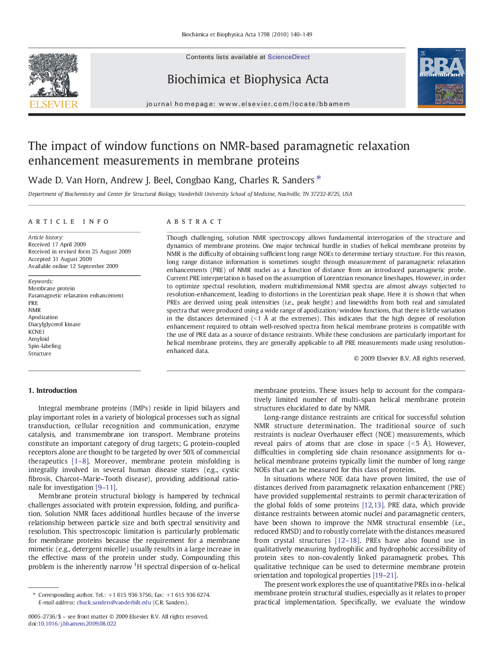 The impact of window functions on NMR-based paramagnetic relaxation enhancement measurements in membrane proteins