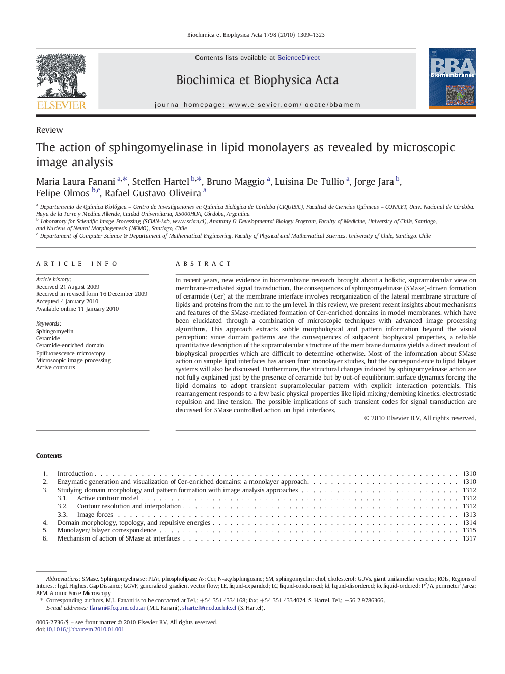 The action of sphingomyelinase in lipid monolayers as revealed by microscopic image analysis