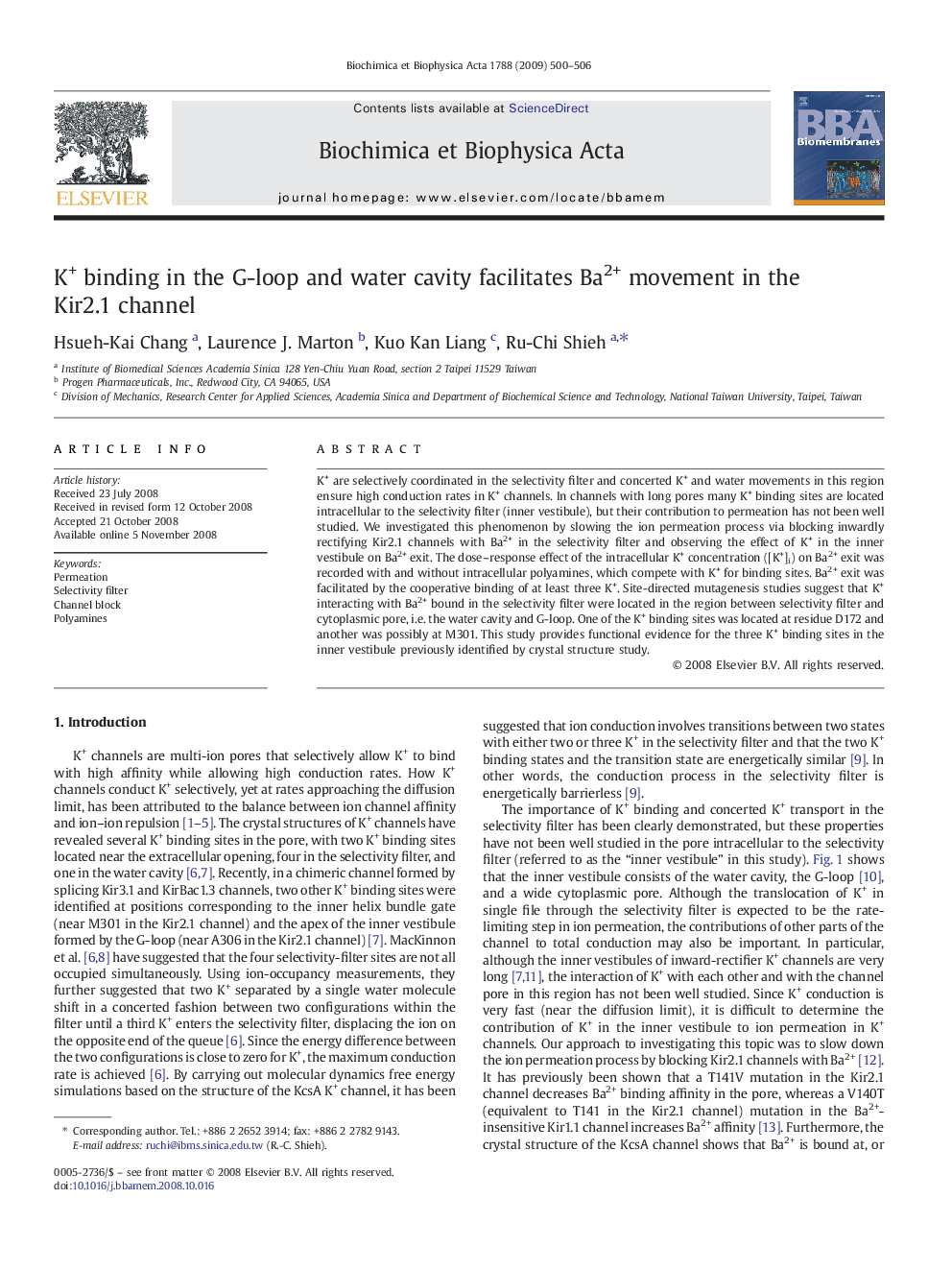 K+ binding in the G-loop and water cavity facilitates Ba2+ movement in the Kir2.1 channel