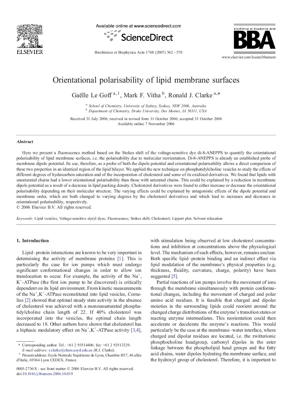 Orientational polarisability of lipid membrane surfaces