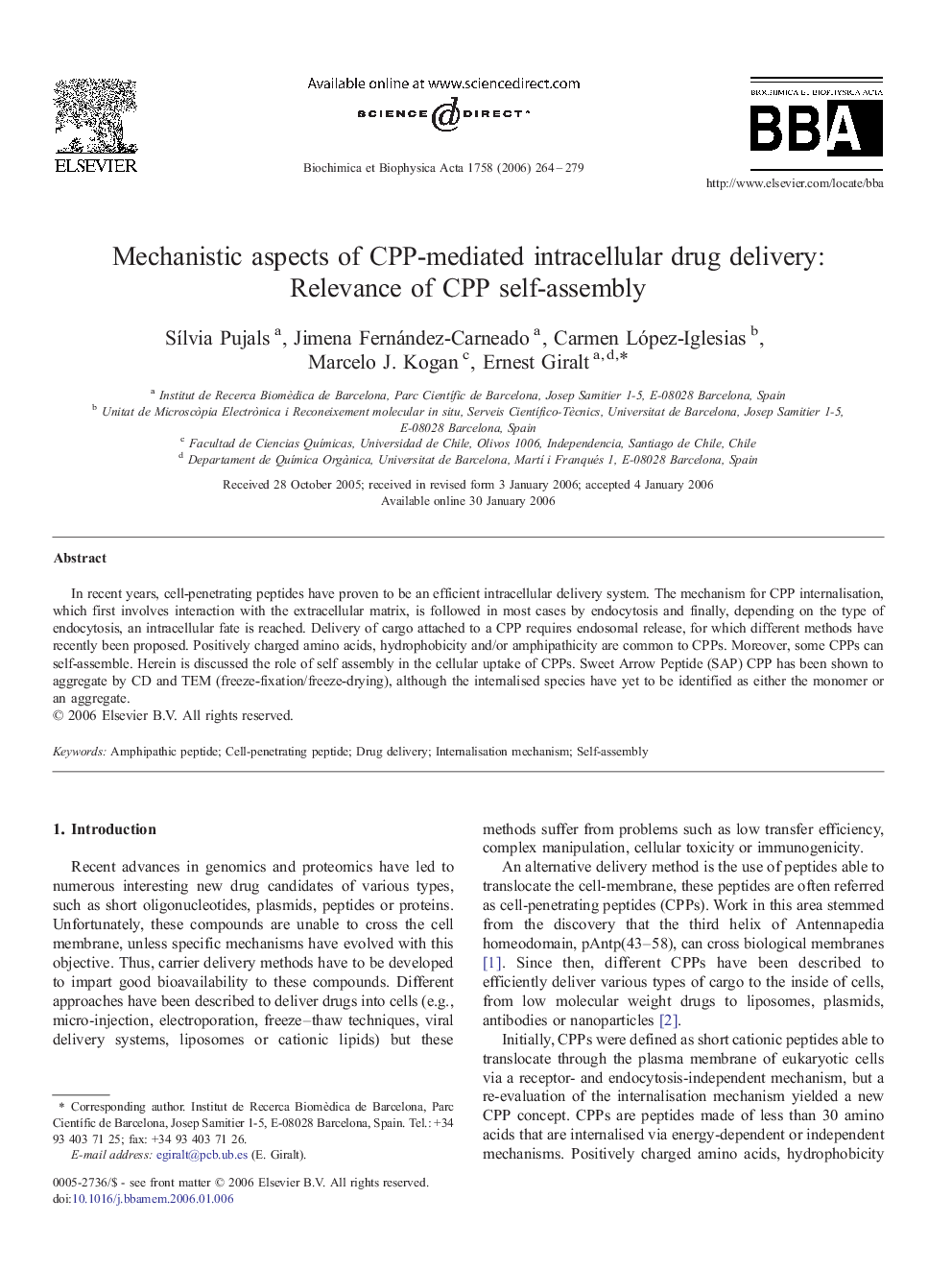 Mechanistic aspects of CPP-mediated intracellular drug delivery: Relevance of CPP self-assembly