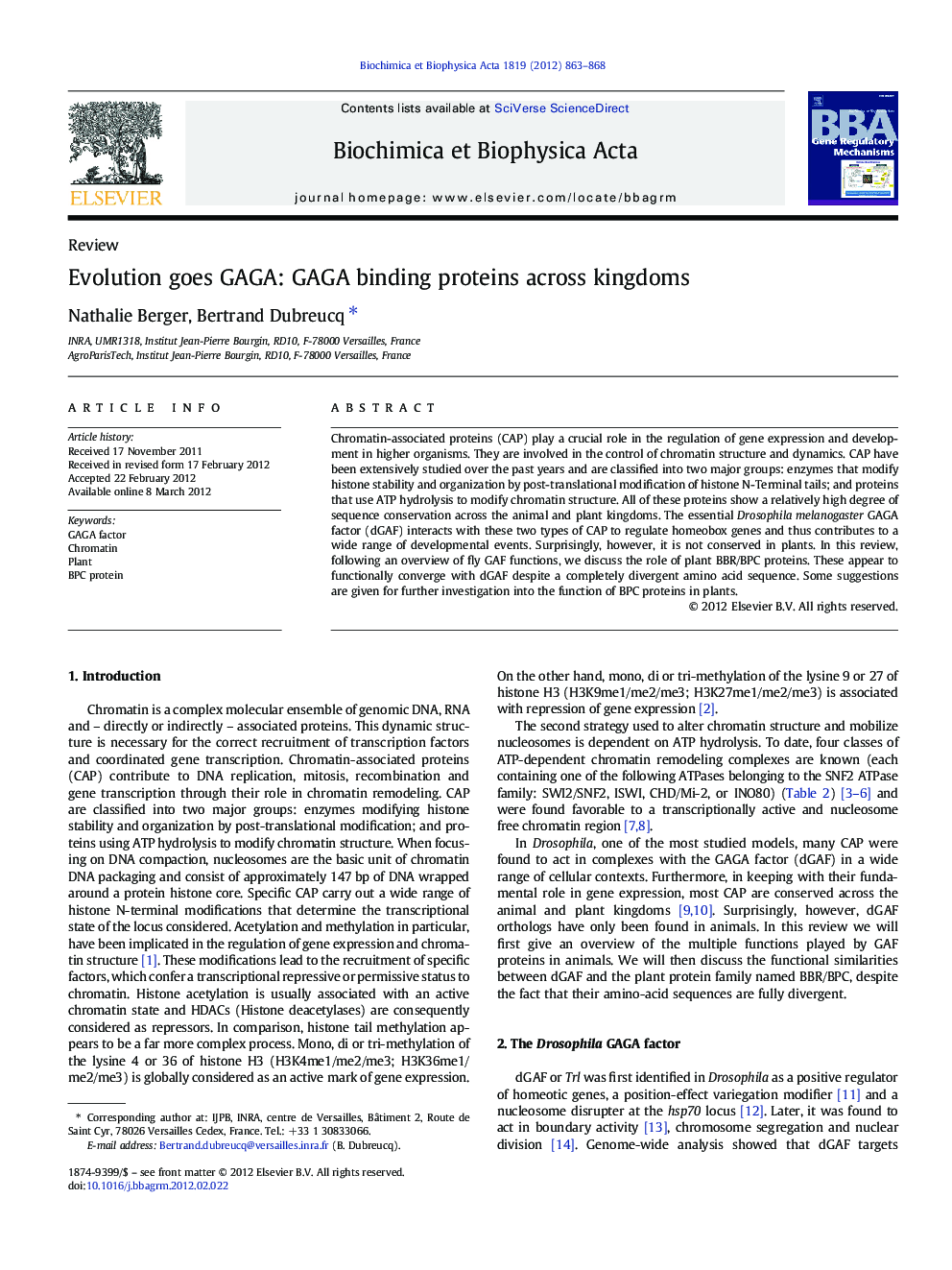 Evolution goes GAGA: GAGA binding proteins across kingdoms