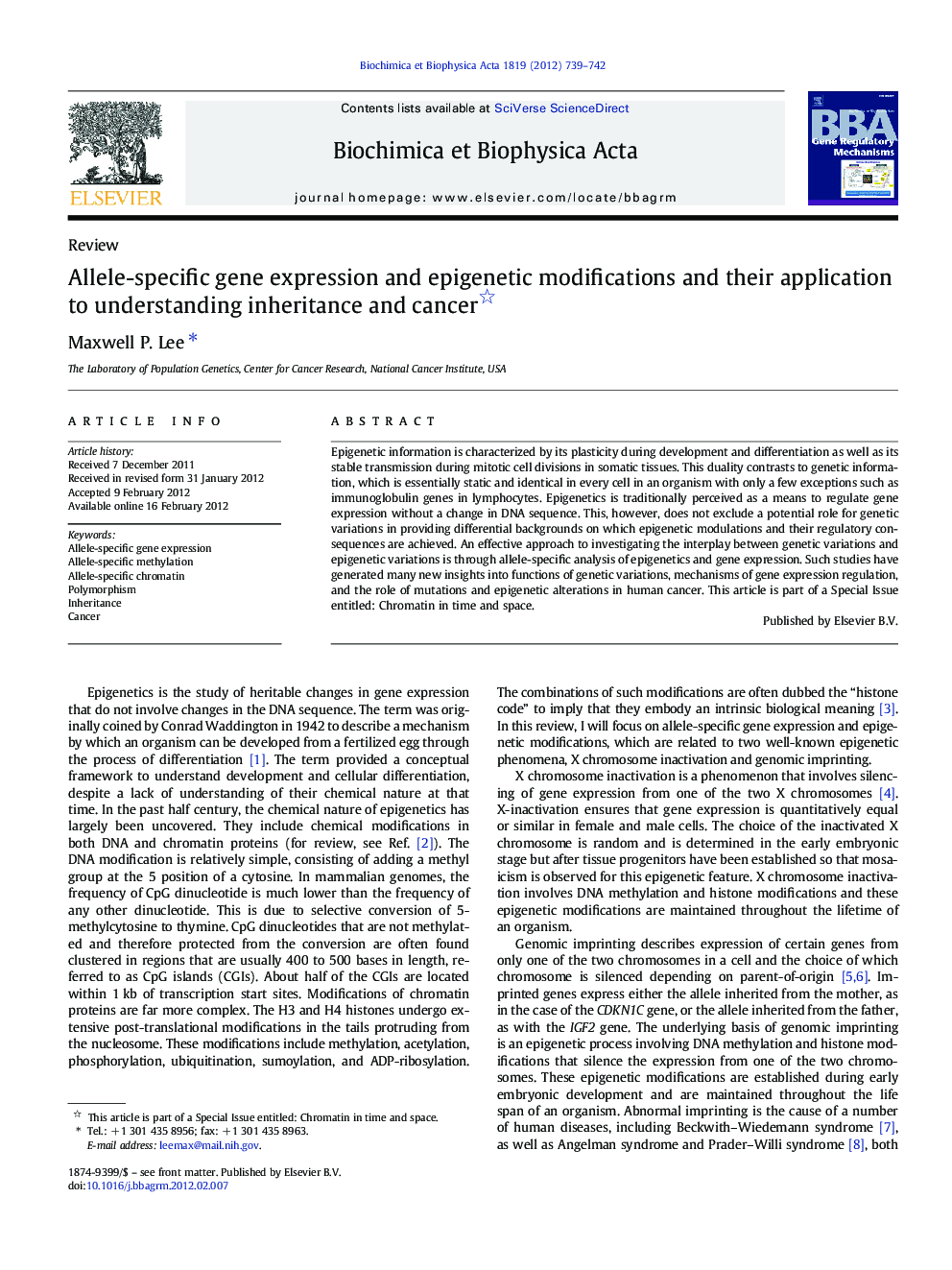 Allele-specific gene expression and epigenetic modifications and their application to understanding inheritance and cancer 