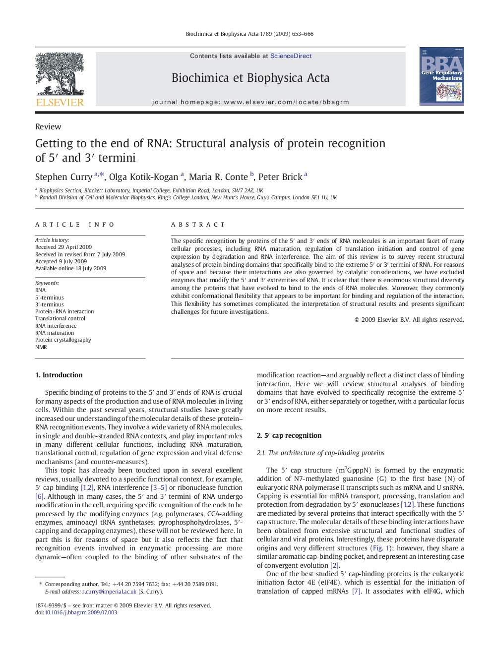 Getting to the end of RNA: Structural analysis of protein recognition of 5′ and 3′ termini