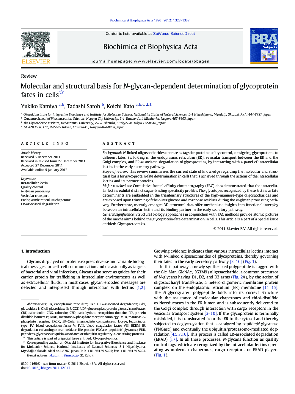 Molecular and structural basis for N-glycan-dependent determination of glycoprotein fates in cells 