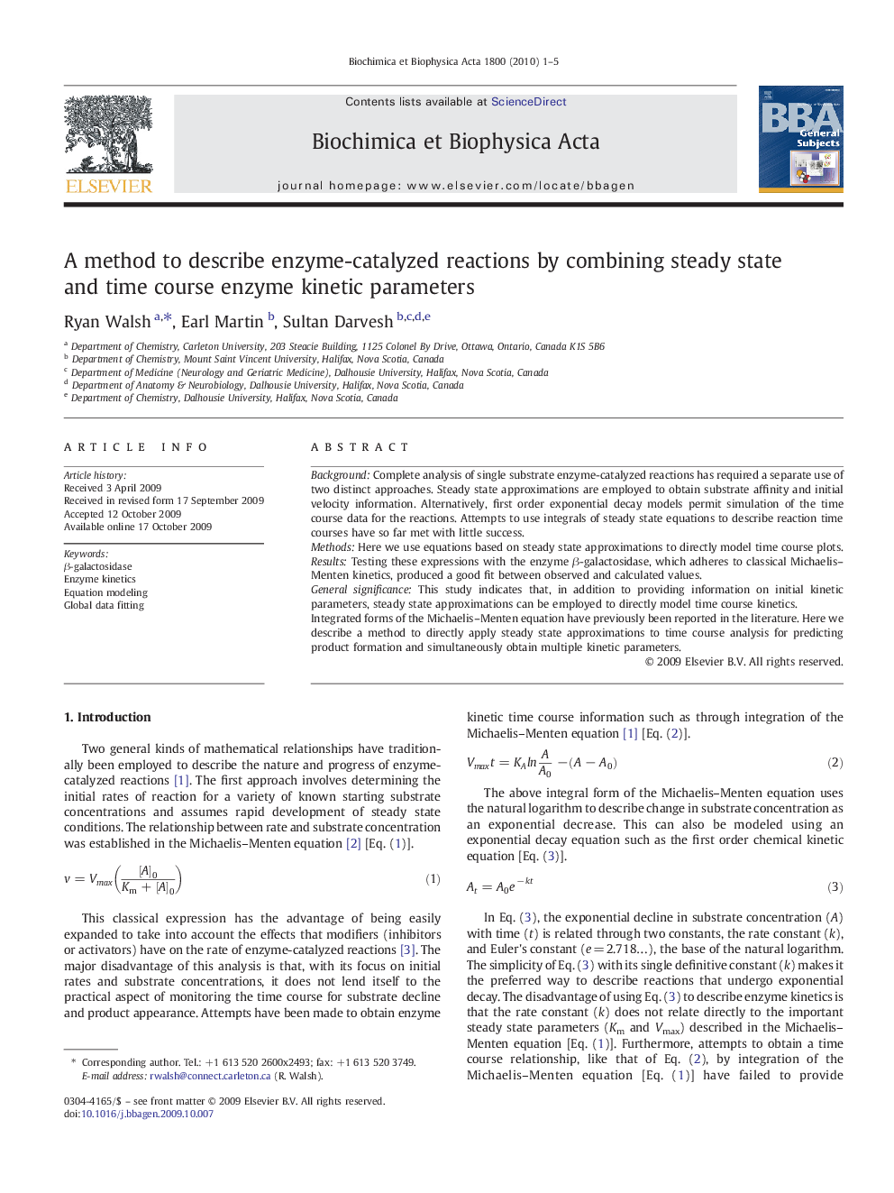 A method to describe enzyme-catalyzed reactions by combining steady state and time course enzyme kinetic parameters