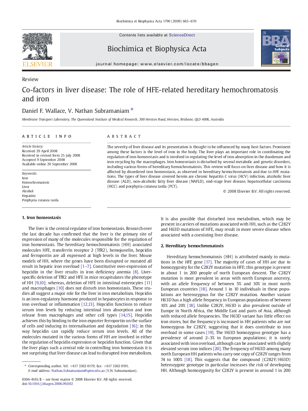 Co-factors in liver disease: The role of HFE-related hereditary hemochromatosis and iron