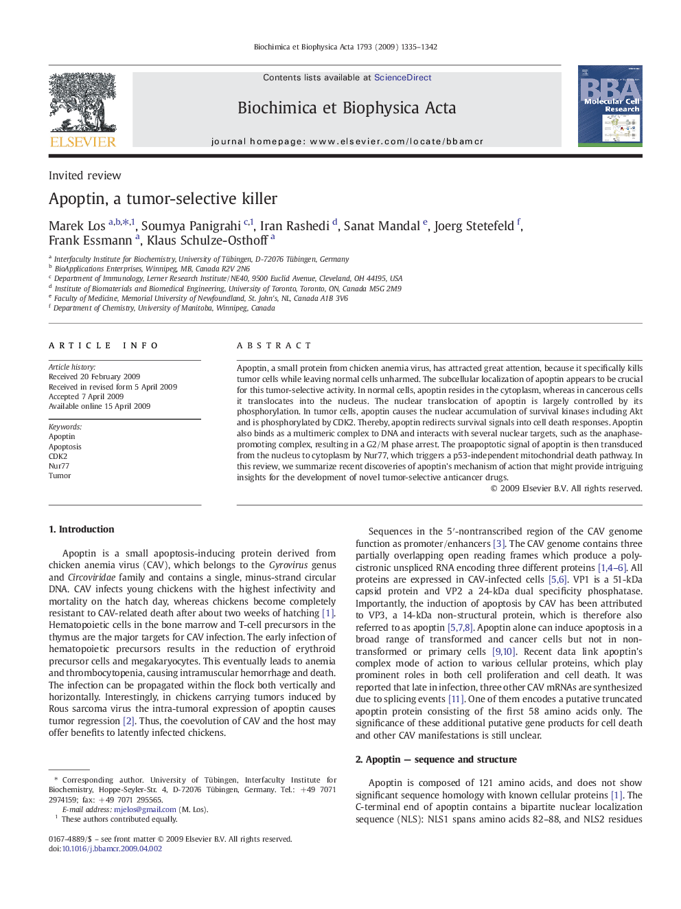 Apoptin, a tumor-selective killer