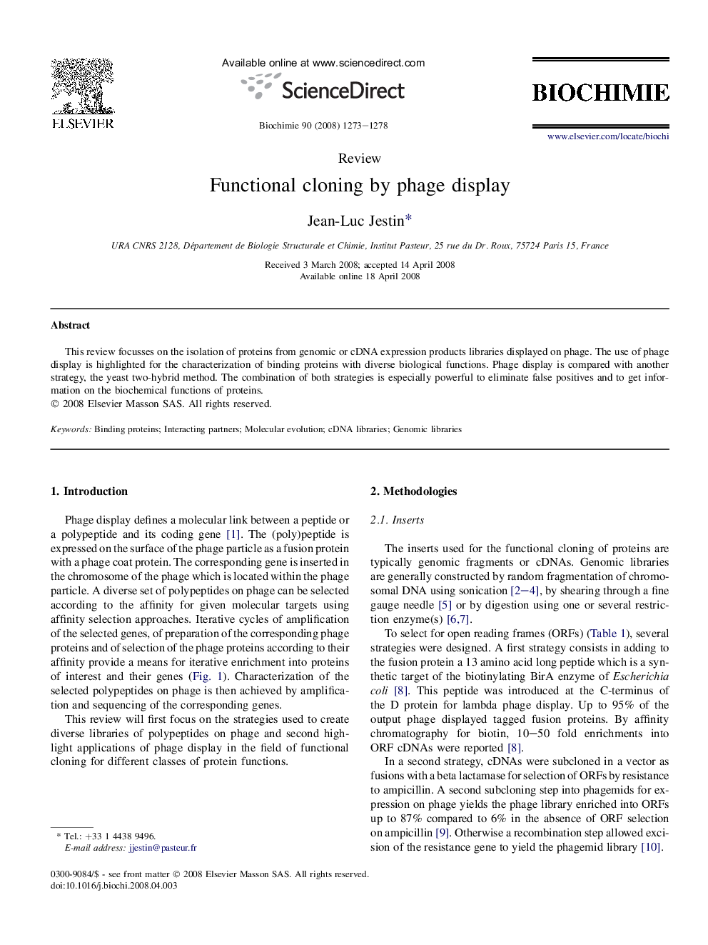 Functional cloning by phage display