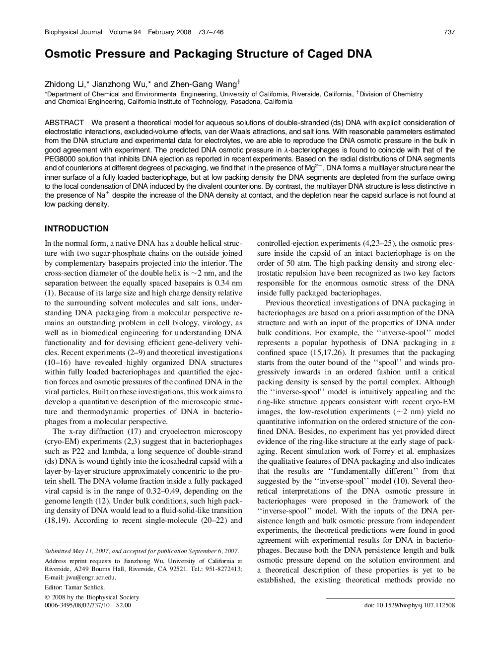 Osmotic Pressure and Packaging Structure of Caged DNA 